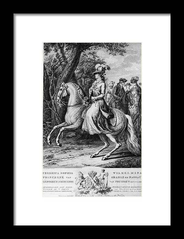 1779 Framed Print featuring the photograph Wilhelmina Of Prussia by Granger