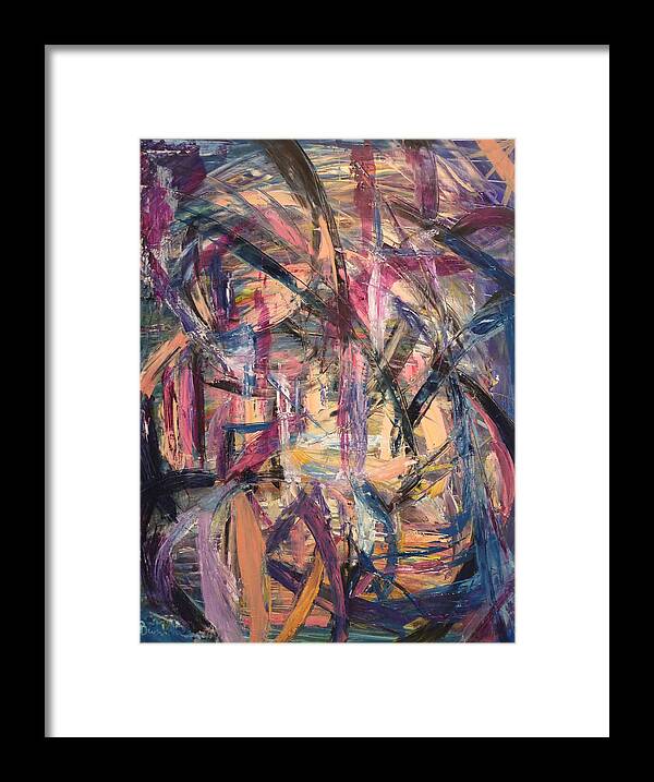 Abstract Framed Print featuring the painting Wind Surfer by Beverly Smith