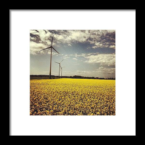 Wind Power Framed Print featuring the photograph Windpower by Mikael Andersson