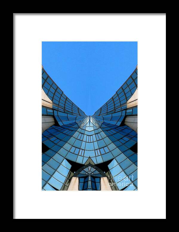 Blue Framed Print featuring the digital art Winged - Archifou 16 by Aimelle Ml