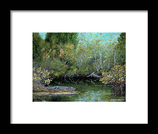 Winter Framed Print featuring the painting Winter Leaves by AnnaJo Vahle