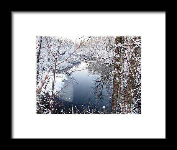 Landscape Framed Print featuring the photograph Winter Reflection XIII by Lili Feinstein