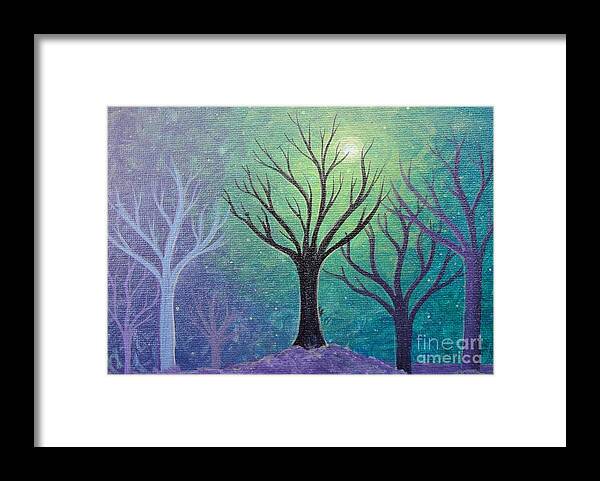 Winter Solitude 3 Framed Print featuring the painting Winter Solitude 3 by Jacqueline Athmann