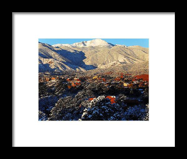 Colorado Springs Framed Print featuring the photograph Wintery Colorado Morning by Clarice Lakota