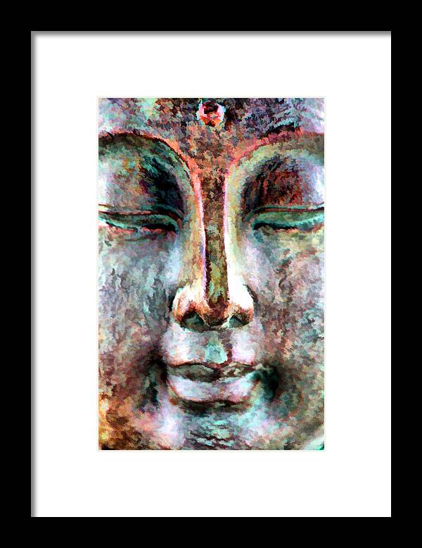 Buddha Framed Print featuring the digital art Wisdom by Brian Davis