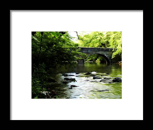 Wissahickon Bridge Framed Print featuring the photograph Wissahickon Bridge by Bill Cannon