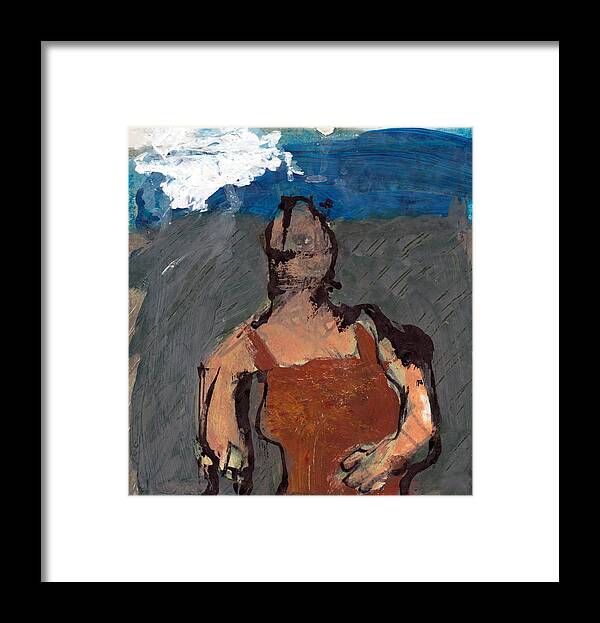 Landscape Framed Print featuring the mixed media Woman In Landscape 2 by JC Armbruster