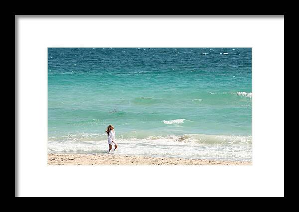 Miami Framed Print featuring the photograph Woman by Milena Boeva