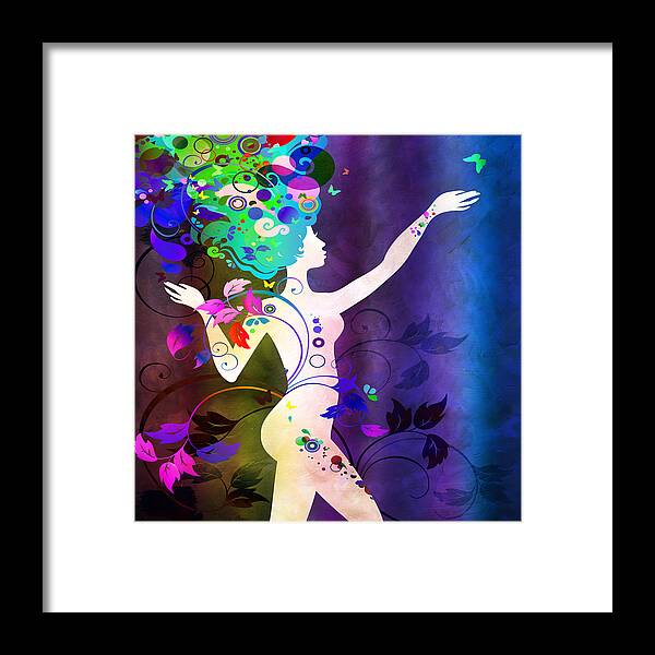 Amaze Framed Print featuring the digital art Wonderful by Angelina Tamez