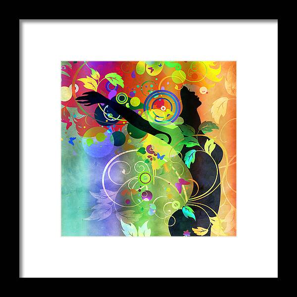 Amaze Framed Print featuring the mixed media Wondrous 2 by Angelina Tamez