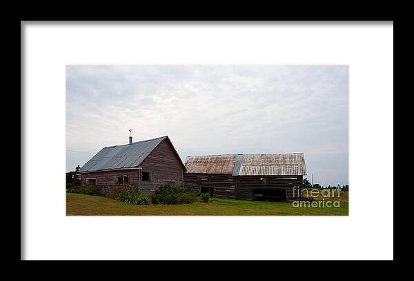 Wood Framed Print featuring the photograph Wood and Log Sheds by Barbara McMahon