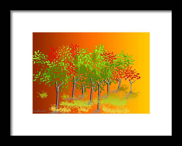 Trees Framed Print featuring the digital art Wood in Spring by Asok Mukhopadhyay