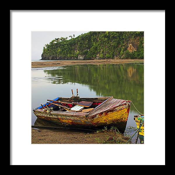 St Lucia Framed Print featuring the photograph Wooden Boat- St Lucia by Chester Williams