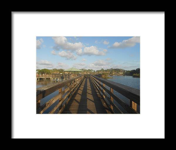 Landscape Framed Print featuring the photograph Wooden Bridge by Sheila Silverstein