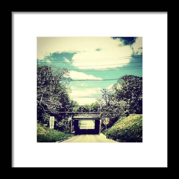 Clouds Framed Print featuring the photograph #work #driving #nature #trees by Jake Work