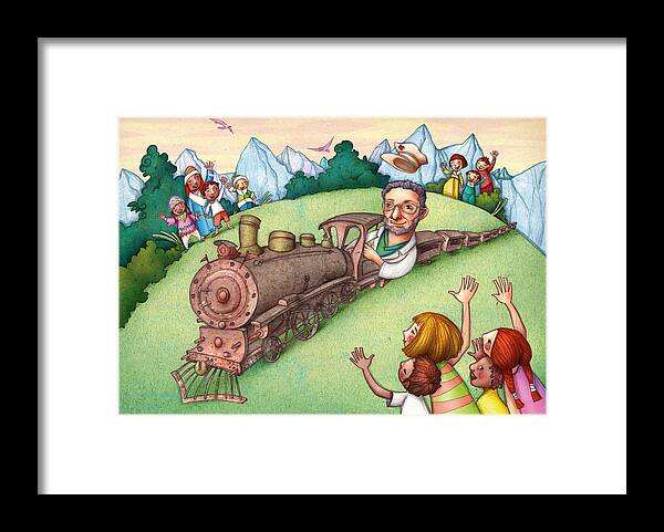 Illustration Art Framed Print featuring the painting World Doctor by Autogiro Illustration
