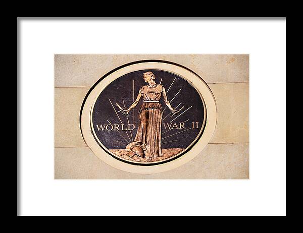 War Framed Print featuring the photograph World War 2 Memorial by Angelina Tamez