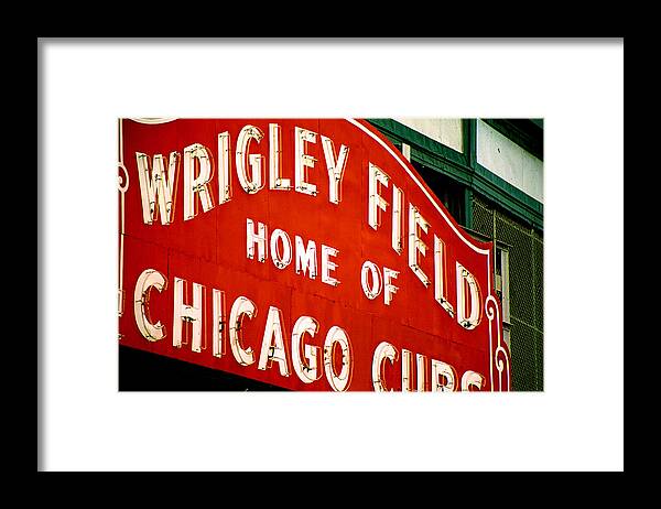 Baseball Framed Print featuring the photograph Wrigley Field by Claude Taylor