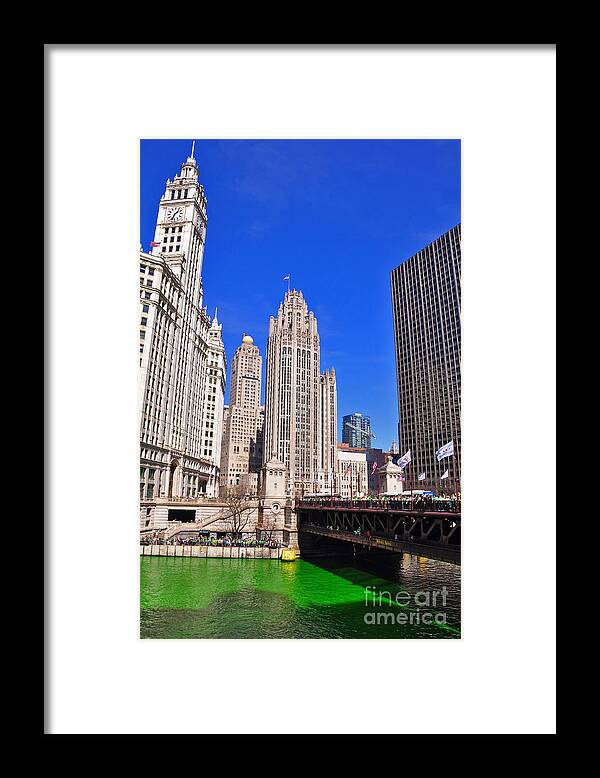 Wrigley Tower Chicago Framed Print featuring the photograph Wrigley Tower by Dejan Jovanovic