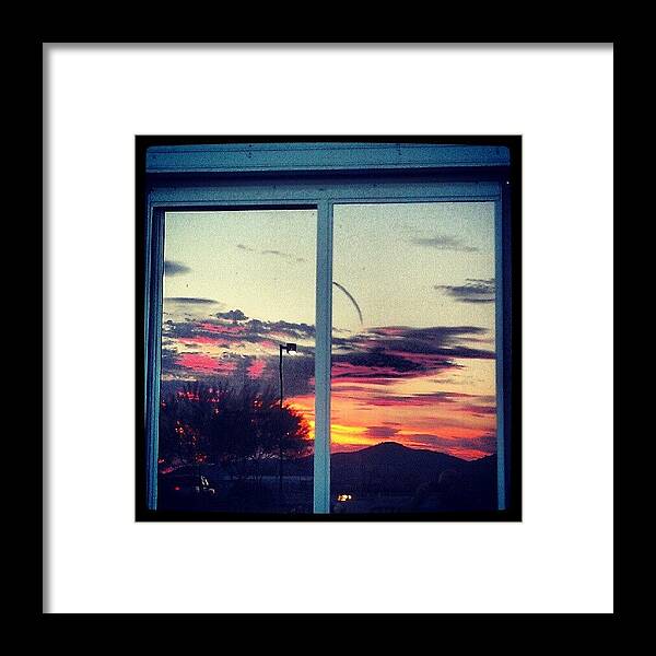 Arizona Framed Print featuring the photograph #x-pro #sunset #reflections #sundown by Dave Moore