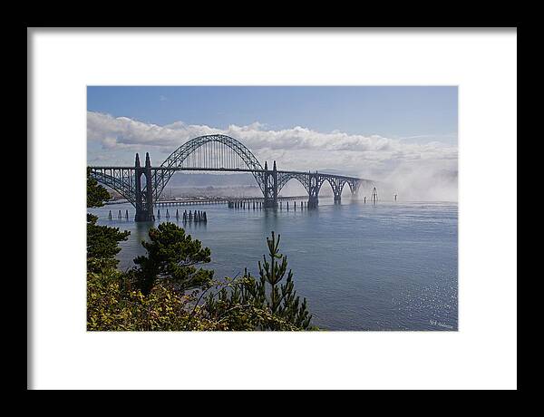 Yaquina Bay Bridge Framed Print featuring the photograph Yaquina Bay Bridge by Mick Anderson