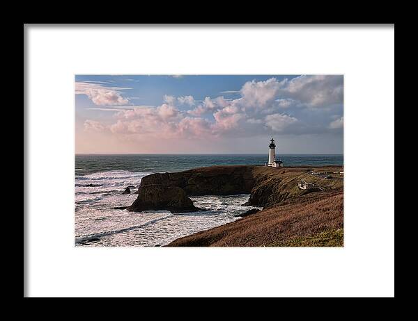 Yaquina Head Lighthouse Framed Print featuring the photograph Yaquina Head Lighthouse by Mark Whitt