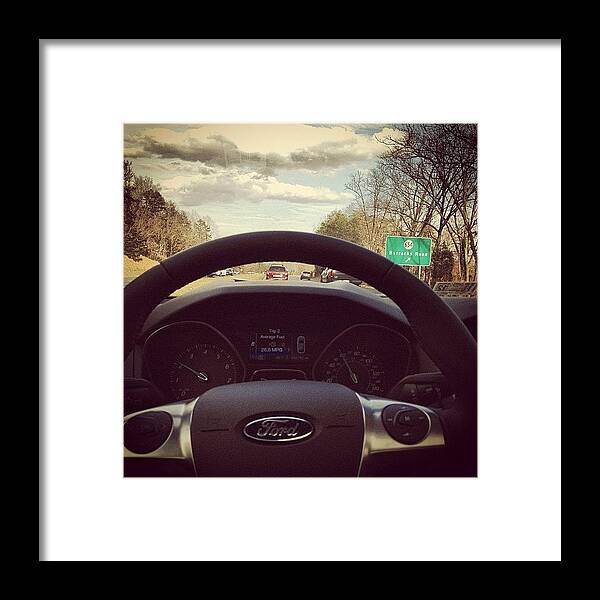 Wheel Framed Print featuring the photograph Yay 60s In #cville #va ! by Manan Shah
