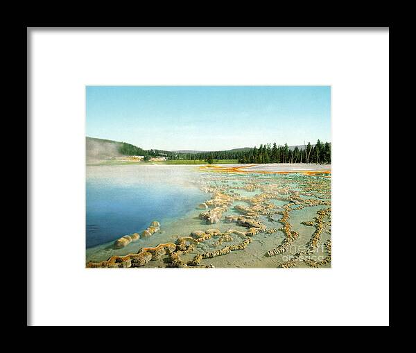 1902 Framed Print featuring the photograph Yellowstone: Hot Spring by Granger