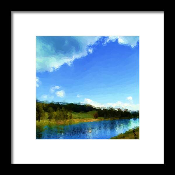 Yellowstone National Park Framed Print featuring the painting Yellowstone River by Susan Fisher