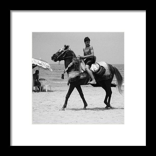 Africa Framed Print featuring the photograph Young Knight On The Beach In Saidia by Gianluca Sommella