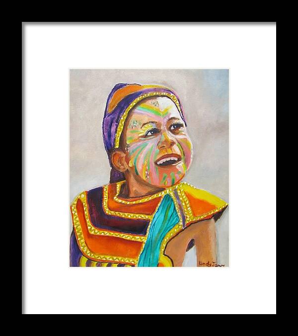 Costume Framed Print featuring the painting Young Masquerader by Jennylynd James