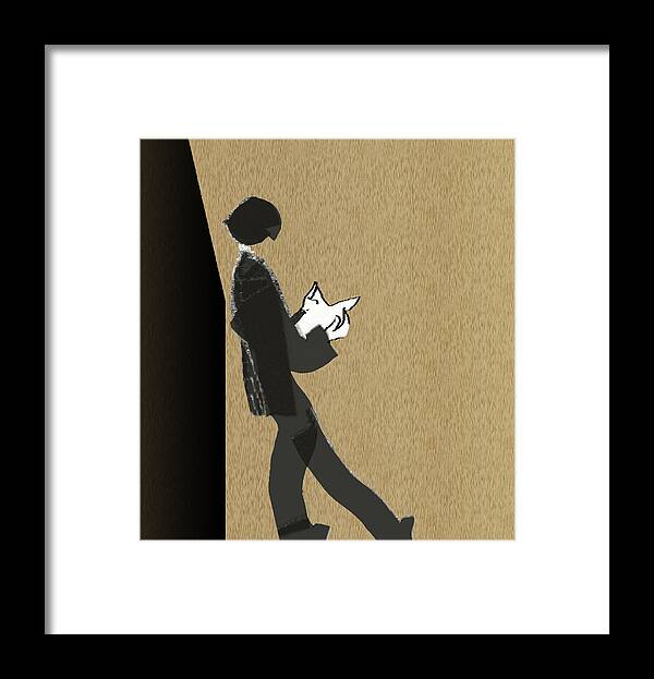 Scholar Framed Print featuring the digital art Young Scholar by Asok Mukhopadhyay