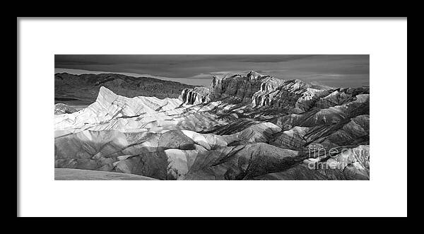 Park Framed Print featuring the photograph Zabriskie Point Panorama by Jim Chamberlain