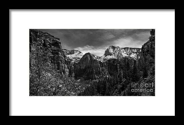 Mountains Framed Print featuring the photograph Zion National Park by Larry Carr