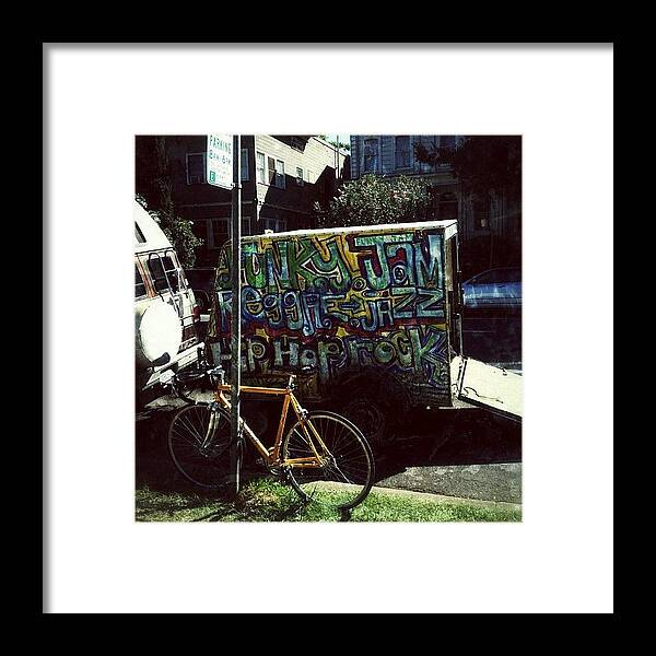 Reggae Framed Print featuring the photograph #zuhg. #sacramento's #chalkitup In by Lucas Himovitz