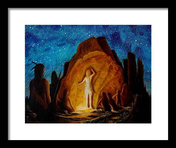 Stars Framed Print featuring the painting . . . They Elected Her To Tell Their Story . . . by Matt Konar