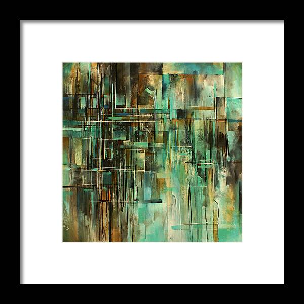 Abstract Framed Print featuring the painting ' As I see it ' by Michael Lang