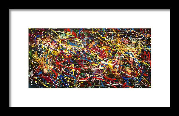 Abstract Framed Print featuring the painting ' Containing Chaos ' by Michael Lang