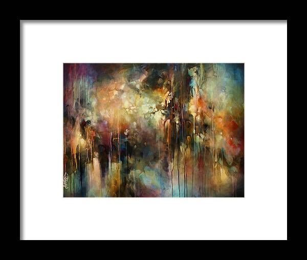 Large Framed Print featuring the painting ' Summers Rain ' by Michael Lang