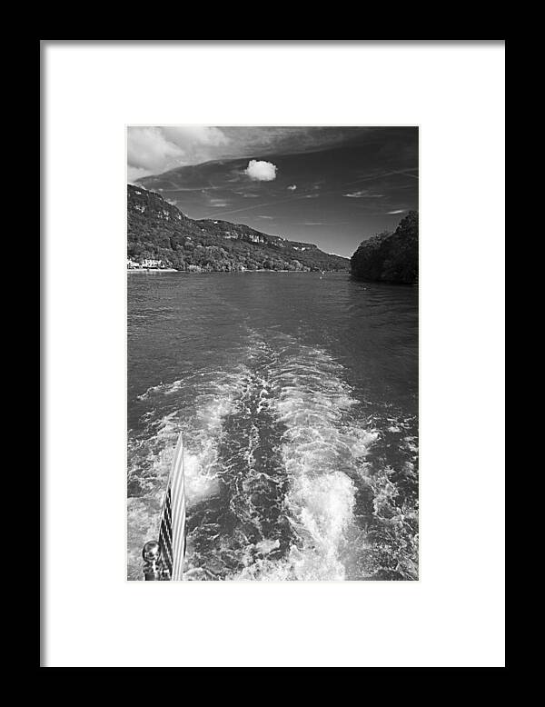 Wake Framed Print featuring the photograph A Wake, River and Sky by George Taylor