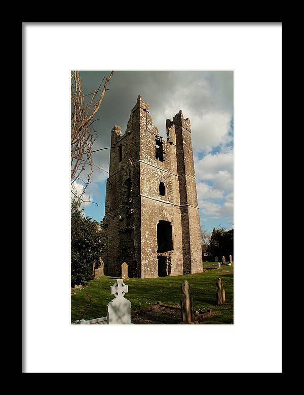 Historic Landscapes Framed Print featuring the photograph Church in Duleek. by Martina Fagan