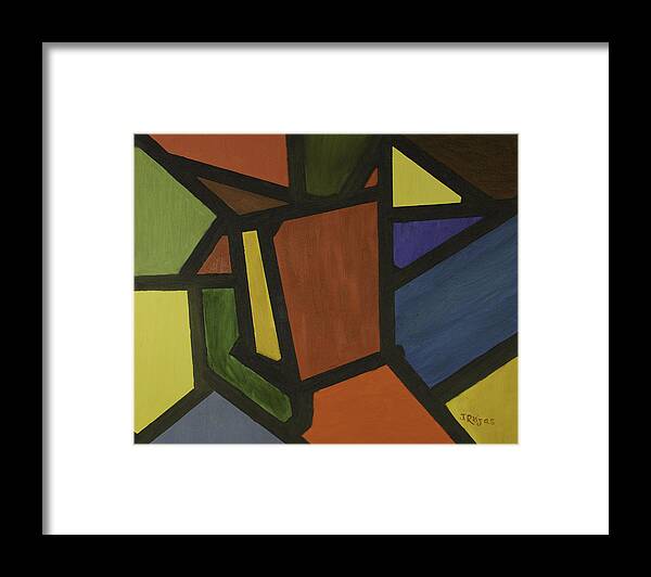 Color Framed Print featuring the painting Color Shapes by Jose Rojas