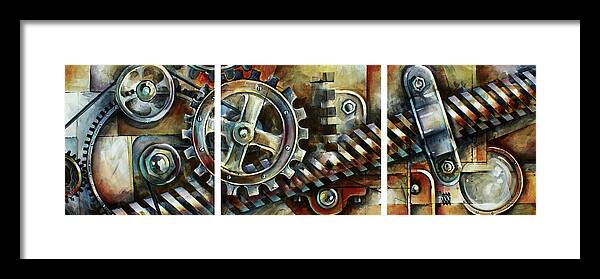 Mechanical Framed Print featuring the painting ' Harmony' by Michael Lang
