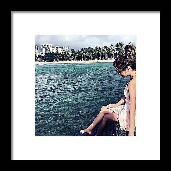 Ocean Framed Print featuring the photograph きれいな海🐬🐠 #hawaii #likes by Lilia Yuasa