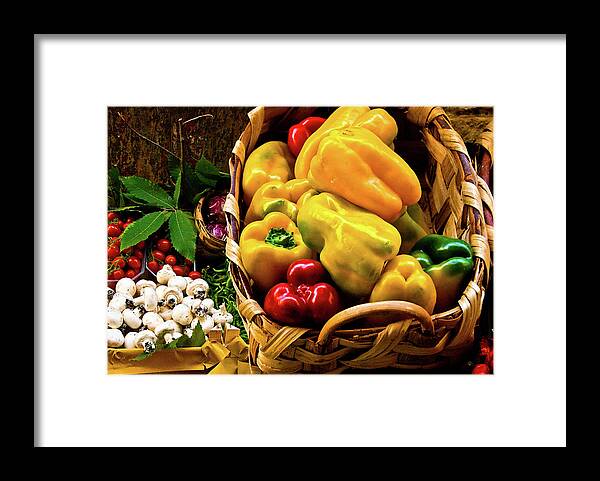 Fruits Photographs Framed Print featuring the photograph Italian Peppers by Harry Spitz