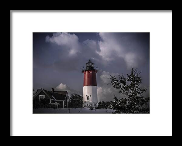 Nauset Light House Framed Print featuring the photograph Nauset Light by Mary Clough