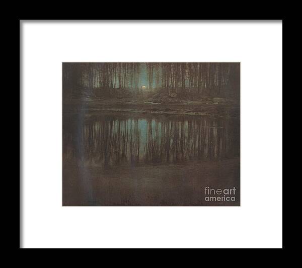 Edward Steichen Framed Print featuring the painting Pond Moonlight by MotionAge Designs