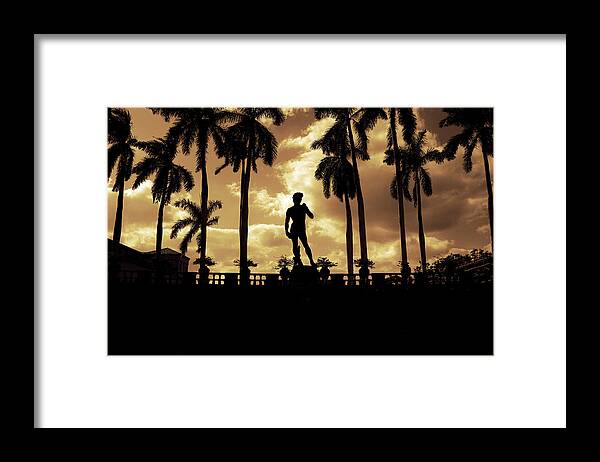 Michelangelo Framed Print featuring the photograph Replica of the Michelangelo statue at Ringling Museum Sarasota Florida by Mal Bray