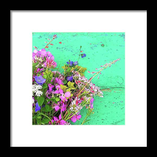 Flowers Framed Print featuring the photograph Wild flowers from Norway by Anne Hilde Lystad