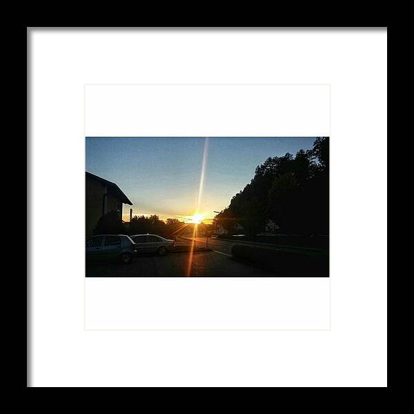 Beautiful Framed Print featuring the photograph ☀ #sun #sunset #austria #nature by Lisa Edlbacher
